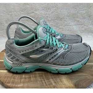 Y2K Brooks Glycerin 9 Women’s Sz 10 Gray Teal Running Shoes Athletic Sneakers